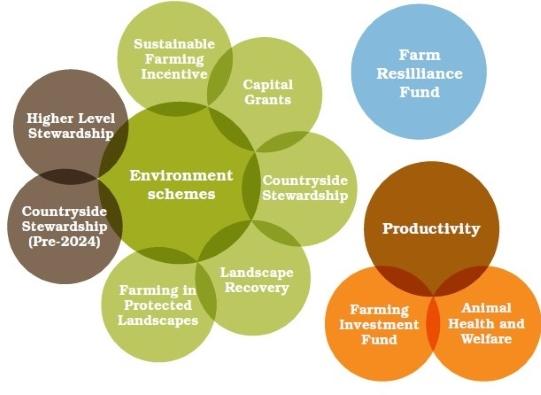 Bubble diagram of farmer funding sources