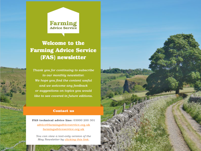 May newsletter front page farm road and stone wall